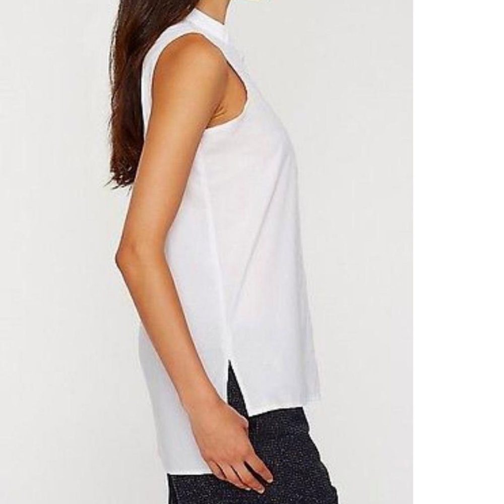 NWT $158 Eileen Fisher Minimalist Mandarin Blouse